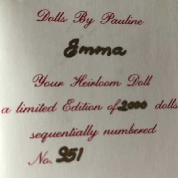 Dolls by Pauline - Limited Edition...Emma babydoll - Picture 11 of 13